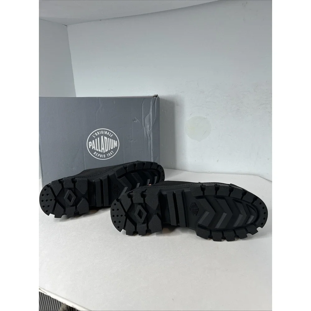 Palladium Revolt‎ Lo Tx Round Toe Platform Shoes Lace Womens Size 9 Black New